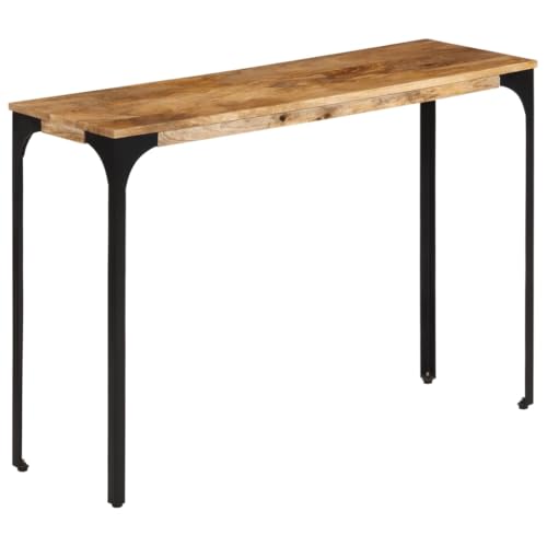 SDWEHO7 Konsolentisch, Flurtisch, Kleiner Ausstellungstisch, Sofatisch, für Eingang, Flur, Braun 110x35x76 cm Massivholz Mango und Eisen von SDWEHO7