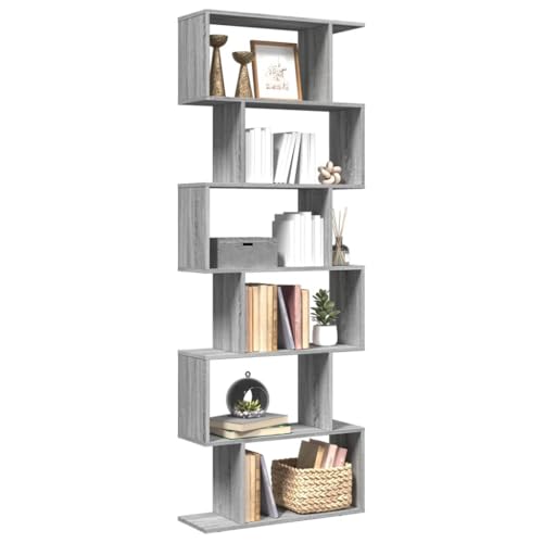SDWEHO7 Modern Bücherregal mit 6 Ebenen, Standregal mit offenes Regal, Aufbewahrungsregal klein für Wohnzimmer Schlafzimmer, Grau Sonoma 70x24x193 cm SDWEHO7 Modern Bücherregal mit 6 Ebenen, Standregal mit offenes Regal, Aufbewahrungsregal klein für Wohnzimmer Schlafzimmer, Grau Sonoma 70x24x193 cm von SDWEHO7