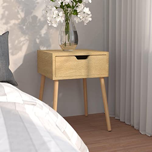 SDWEHO7 Modernem Nachtschrank, Nachttisch mit 1 Schublade, Lampentisch, Beistelltisch, Beistellschränke für Schlafzimmer und Wohnzimmer, Sonoma-Eiche 40x40x56 cm Holzwerkstoff von SDWEHO7