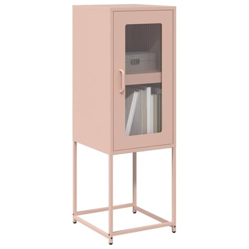 SDWEHO7 Modernes Sideboard, Metall Kommode mit 2 Fächern, Wohnzimmerschrank Beistellschrank Flurschrank für Schlafzimmer Wohnzimmer, Rosa 36x39x107 cm Kaltgewalzter Stahl SDWEHO7 Modernes Sideboard, Metall Kommode mit 2 Fächern, Wohnzimmerschrank Beistellschrank Flurschrank für Schlafzimmer Wohnzimmer, Rosa 36x39x107 cm Kaltgewalzter Stahl von SDWEHO7