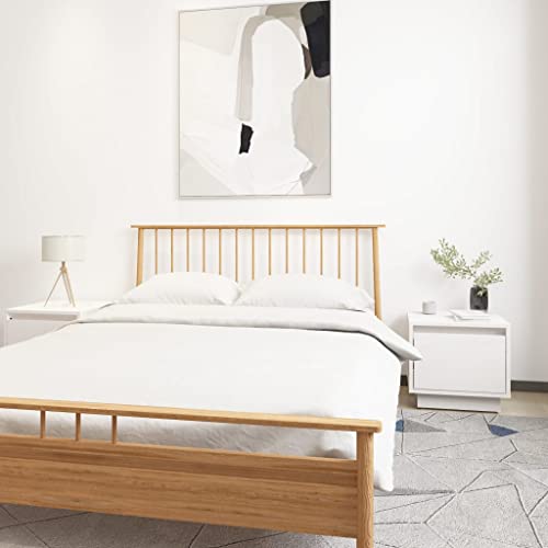 SDWEHO7 Nachttisch 2er Set, Beistelltisch mit Schublade, Nachtschrank für Wohnzimmer, Schlafzimmer, Weiß 35x34x32 cm Massivholz Kiefer SDWEHO7 Nachttisch 2er Set, Beistelltisch mit Schublade, Nachtschrank für Wohnzimmer, Schlafzimmer, Weiß 35x34x32 cm Massivholz Kiefer von SDWEHO7