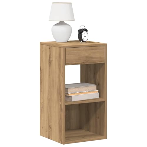 SDWEHO7 Nachttisch 2er Set, Büroschrank mit Schublade und 2 offene Fach, Beistelltisch, Sofatisch für Schlafzimmer Wohnzimmer, Artisan-Eiche 35x34x66,5 cm Holzwerkstoff SDWEHO7 Nachttisch 2er Set, Büroschrank mit Schublade und 2 offene Fach, Beistelltisch, Sofatisch für Schlafzimmer Wohnzimmer, Artisan-Eiche 35x34x66,5 cm Holzwerkstoff von SDWEHO7