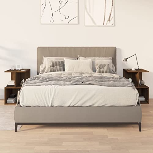 Nachttisch 2er Set, Side Table mit 3 offene Fächer, Kaffeetisch, Beistelltisch für Wohnzimmer Schlafzimmer Arbeitszimmer, Braun Eichen-Optik 35x35x55 cm Holzwerkstoff Nachttisch 2er Set, Side Table mit 3 offene Fächer, Kaffeetisch, Beistelltisch für Wohnzimmer Schlafzimmer Arbeitszimmer, Braun Eichen-Optik 35x35x55 cm Holzwerkstoff von SDWEHO7