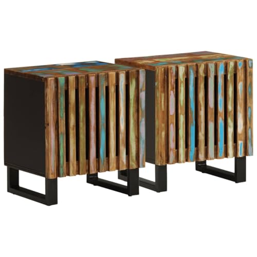 SDWEHO7 Nachttisch 2er Set, Side Table with 1 Tür, Beistelltisch für Wohnzimmer und Schlafzimmer, 40x34x46 cm 40x34x46 cm Altholz Massiv Brown SDWEHO7 Nachttisch 2er Set, Side Table with 1 Tür, Beistelltisch für Wohnzimmer und Schlafzimmer, 40x34x46 cm 40x34x46 cm Altholz Massiv Brown von SDWEHO7