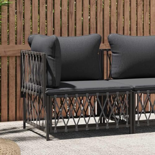 SDWEHO7 Outdoor Ecksofa Lounge Sofa Gartensofa Einzelsofa Terrassensofa Gartenlounge Sofa Gartenmöbel mit Kissen Anthrazit Gewebe SDWEHO7 Outdoor Ecksofa Lounge Sofa Gartensofa Einzelsofa Terrassensofa Gartenlounge Sofa Gartenmöbel mit Kissen Anthrazit Gewebe von SDWEHO7