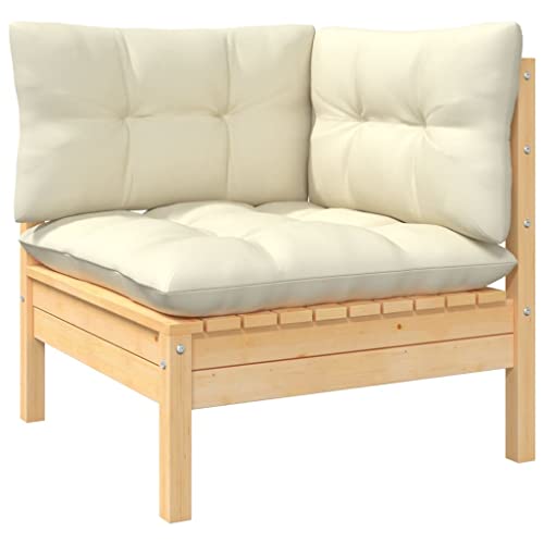 SDWEHO7 Outdoor Ecksofa Lounge Sofa Gartensofa Einzelsofa Terrassensofa Gartenlounge Sofa Gartenmöbel mit Kissen in Creme Massivholz Kiefer SDWEHO7 Outdoor Ecksofa Lounge Sofa Gartensofa Einzelsofa Terrassensofa Gartenlounge Sofa Gartenmöbel mit Kissen in Creme Massivholz Kiefer von SDWEHO7