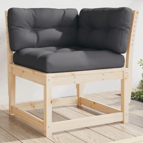 SDWEHO7 Outdoor Ecksofa Lounge Sofa mit Auflagen, Gartensofa Einzelsofa Terrassensofa Gartenlounge Sofa Gartenmöbel für Terrasse Balkon, 73x73x78 cm Massivholz Kiefer SDWEHO7 Outdoor Ecksofa Lounge Sofa mit Auflagen, Gartensofa Einzelsofa Terrassensofa Gartenlounge Sofa Gartenmöbel für Terrasse Balkon, 73x73x78 cm Massivholz Kiefer von SDWEHO7