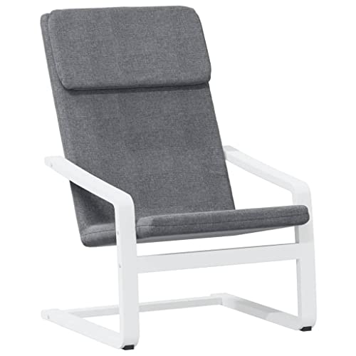 SDWEHO7 Relaxsessel, Beistellstuhl, Modern Freizeitstuhl Gepolstert mit Massivholzrahmen, Stofflesestuhl Für Wohnzimmer, Esszimmer, 59x82x98 cm Dunkelgrau Stoff von SDWEHO7