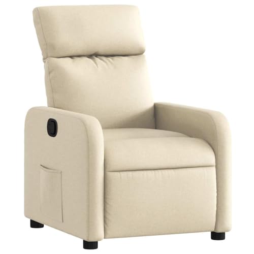 SDWEHO7 Relaxsessel, Fernsehsessel mit Liegefunktion, Polstersessel mit Seitentasche für Wohnzimmer, Schlafzimmer, 66 x 89.5 x 95.5 cm Creme Stoff SDWEHO7 Relaxsessel, Fernsehsessel mit Liegefunktion, Polstersessel mit Seitentasche für Wohnzimmer, Schlafzimmer, 66 x 89.5 x 95.5 cm Creme Stoff von SDWEHO7