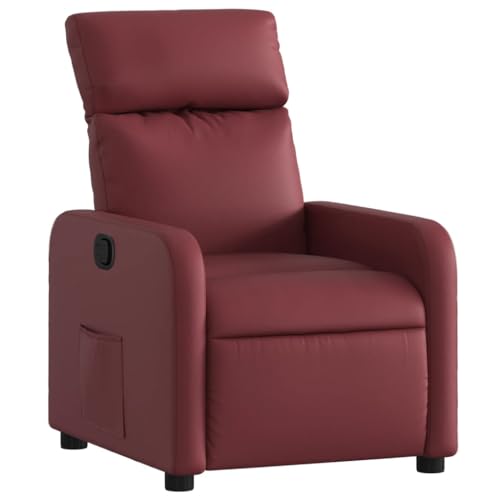 SDWEHO7 Relaxsessel, Fernsehsessel mit Liegefunktion, Polstersessel mit Seitentasche für Wohnzimmer, Schlafzimmer, 66 x 89.5 x 95.5 cm Weinrot Kunstleder SDWEHO7 Relaxsessel, Fernsehsessel mit Liegefunktion, Polstersessel mit Seitentasche für Wohnzimmer, Schlafzimmer, 66 x 89.5 x 95.5 cm Weinrot Kunstleder von SDWEHO7