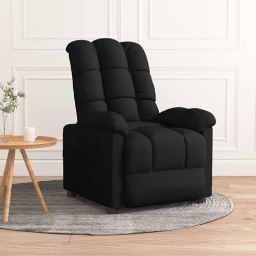 SDWEHO7 Relaxsessel, Fernsehsessel mit Liegefunktion, Polstersessel mit Seitentasche für Wohnzimmer, Schlafzimmer, 74 x 99 x 102 cm Schwarz Stoff SDWEHO7 Relaxsessel, Fernsehsessel mit Liegefunktion, Polstersessel mit Seitentasche für Wohnzimmer, Schlafzimmer, 74 x 99 x 102 cm Schwarz Stoff von SDWEHO7