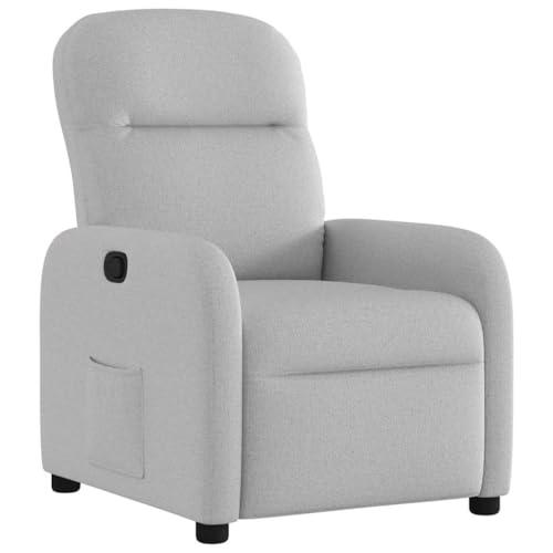 SDWEHO7 Relaxsessel, Fernsehsessel mit Liegefunktion, Polstersessel mit Seitentasche für Wohnzimmer, Schlafzimmer, Büro, 66 x 88 x 95 cm Wolkengrau Stoff SDWEHO7 Relaxsessel, Fernsehsessel mit Liegefunktion, Polstersessel mit Seitentasche für Wohnzimmer, Schlafzimmer, Büro, 66 x 88 x 95 cm Wolkengrau Stoff von SDWEHO7