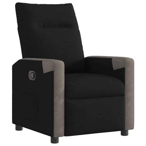 SDWEHO7 Relaxsessel, Fernsehsessel mit Liegefunktion, Polstersessel mit Seitentasche für Wohnzimmer, Schlafzimmer, Büro, 69 x 86 x 100 cm Schwarz Stoff SDWEHO7 Relaxsessel, Fernsehsessel mit Liegefunktion, Polstersessel mit Seitentasche für Wohnzimmer, Schlafzimmer, Büro, 69 x 86 x 100 cm Schwarz Stoff von SDWEHO7