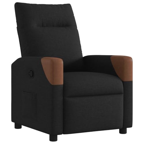 SDWEHO7 Relaxsessel, Fernsehsessel mit Liegefunktion, Polstersessel mit Seitentasche für Wohnzimmer, Schlafzimmer, Büro, 69 x 86 x 100 cm Schwarz Stoff SDWEHO7 Relaxsessel, Fernsehsessel mit Liegefunktion, Polstersessel mit Seitentasche für Wohnzimmer, Schlafzimmer, Büro, 69 x 86 x 100 cm Schwarz Stoff von SDWEHO7
