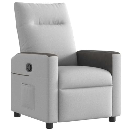 SDWEHO7 Relaxsessel, Fernsehsessel mit Liegefunktion, Polstersessel mit Seitentasche für Wohnzimmer, Schlafzimmer, Büro, 69 x 86 x 100 cm Wolkengrau Stoff SDWEHO7 Relaxsessel, Fernsehsessel mit Liegefunktion, Polstersessel mit Seitentasche für Wohnzimmer, Schlafzimmer, Büro, 69 x 86 x 100 cm Wolkengrau Stoff von SDWEHO7