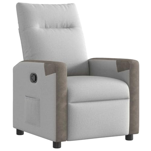 SDWEHO7 Relaxsessel, Fernsehsessel mit Liegefunktion, Polstersessel mit Seitentasche für Wohnzimmer, Schlafzimmer, Büro, 69 x 86 x 100 cm Wolkengrau Stoff SDWEHO7 Relaxsessel, Fernsehsessel mit Liegefunktion, Polstersessel mit Seitentasche für Wohnzimmer, Schlafzimmer, Büro, 69 x 86 x 100 cm Wolkengrau Stoff von SDWEHO7