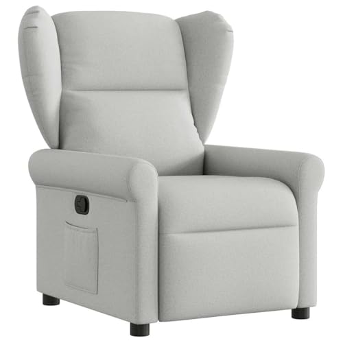 SDWEHO7 Relaxsessel, Fernsehsessel mit Liegefunktion, Polstersessel mit Seitentasche für Wohnzimmer, Schlafzimmer, Büro, 72.5 x 87 x 100.5 cm Wolkengrau Stoff SDWEHO7 Relaxsessel, Fernsehsessel mit Liegefunktion, Polstersessel mit Seitentasche für Wohnzimmer, Schlafzimmer, Büro, 72.5 x 87 x 100.5 cm Wolkengrau Stoff von SDWEHO7