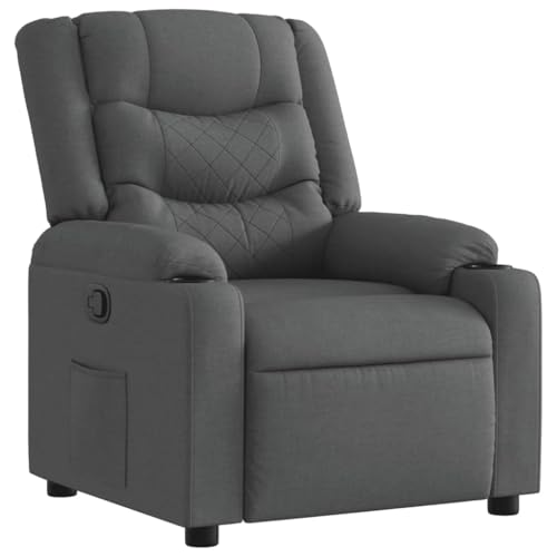 SDWEHO7 Relaxsessel, Fernsehsessel mit Liegefunktion, Polstersessel mit Seitentasche für Wohnzimmer, Schlafzimmer, Büro, 77 x 93 x 99 cm Dunkelgrau Stoff SDWEHO7 Relaxsessel, Fernsehsessel mit Liegefunktion, Polstersessel mit Seitentasche für Wohnzimmer, Schlafzimmer, Büro, 77 x 93 x 99 cm Dunkelgrau Stoff von SDWEHO7