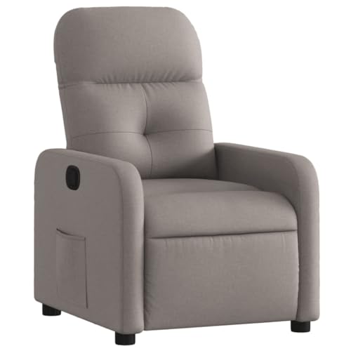 SDWEHO7 Relaxsessel, Fernsehsessel mit Verstellbare Rückenlehne, Polstersessel mit Seitentasche für Wohnzimmer, Schlafzimmer, 66 x 89 x 96 cm Taupe Stoff SDWEHO7 Relaxsessel, Fernsehsessel mit Verstellbare Rückenlehne, Polstersessel mit Seitentasche für Wohnzimmer, Schlafzimmer, 66 x 89 x 96 cm Taupe Stoff von SDWEHO7