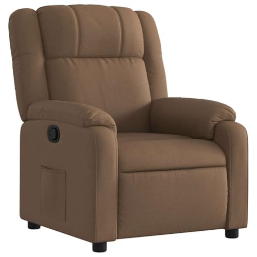 SDWEHO7 Relaxsessel, Fernsehsessel mit Verstellbare Rückenlehne, Polstersessel mit Seitentasche für Wohnzimmer, Schlafzimmer, 77x95x99 cm Braun Stoff SDWEHO7 Relaxsessel, Fernsehsessel mit Verstellbare Rückenlehne, Polstersessel mit Seitentasche für Wohnzimmer, Schlafzimmer, 77x95x99 cm Braun Stoff von SDWEHO7