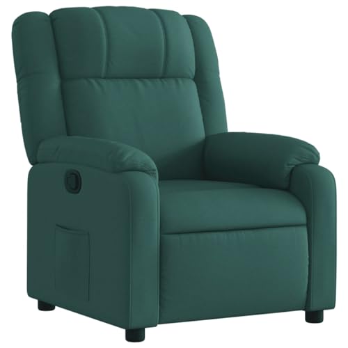 SDWEHO7 Relaxsessel, Fernsehsessel mit Verstellbare Rückenlehne, Polstersessel mit Seitentasche für Wohnzimmer, Schlafzimmer, 77x95x99 cm Dunkelgrün Stoff SDWEHO7 Relaxsessel, Fernsehsessel mit Verstellbare Rückenlehne, Polstersessel mit Seitentasche für Wohnzimmer, Schlafzimmer, 77x95x99 cm Dunkelgrün Stoff von SDWEHO7