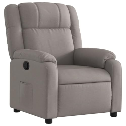 SDWEHO7 Relaxsessel, Fernsehsessel mit Verstellbare Rückenlehne, Polstersessel mit Seitentasche für Wohnzimmer, Schlafzimmer, 77x95x99 cm Taupe Stoff SDWEHO7 Relaxsessel, Fernsehsessel mit Verstellbare Rückenlehne, Polstersessel mit Seitentasche für Wohnzimmer, Schlafzimmer, 77x95x99 cm Taupe Stoff von SDWEHO7