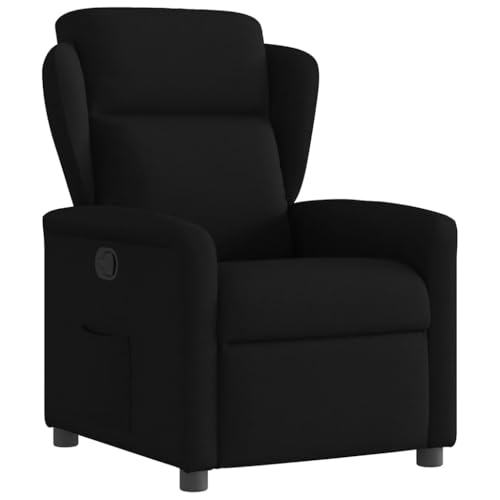 SDWEHO7 Relaxsessel, Fernsehsessel mit Verstellbare Rückenlehne, Polstersessel mit Seitentasche für Wohnzimmer, Schlafzimmer, 78x95x100 cm Schwarz Stoff SDWEHO7 Relaxsessel, Fernsehsessel mit Verstellbare Rückenlehne, Polstersessel mit Seitentasche für Wohnzimmer, Schlafzimmer, 78x95x100 cm Schwarz Stoff von SDWEHO7