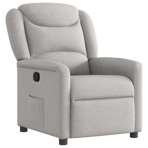 SDWEHO7 Relaxsessel, Fernsehsessel mit Verstellbare Rückenlehne, Polstersessel mit Seitentasche für Wohnzimmer, Schlafzimmer, 78x95x100 cm Wolkengrau Stoff SDWEHO7 Relaxsessel, Fernsehsessel mit Verstellbare Rückenlehne, Polstersessel mit Seitentasche für Wohnzimmer, Schlafzimmer, 78x95x100 cm Wolkengrau Stoff von SDWEHO7
