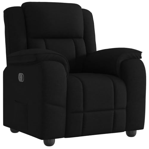 SDWEHO7 Relaxsessel, Fernsehsessel mit Verstellbare Rückenlehne, Polstersessel mit Seitentasche für Wohnzimmer, Schlafzimmer, 96x99x102 cm Schwarz Stoff SDWEHO7 Relaxsessel, Fernsehsessel mit Verstellbare Rückenlehne, Polstersessel mit Seitentasche für Wohnzimmer, Schlafzimmer, 96x99x102 cm Schwarz Stoff von SDWEHO7