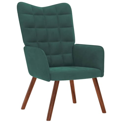SDWEHO7 Relaxsessel, Gepolsterter Stuhl, Einzelsofa, Clubsessel, Fernsehsessel für Wohnzimmer, Schlafzimmer, Empfangsbereich, 61.5x69x95.5 cm Dunkelgrün Samt SDWEHO7 Relaxsessel, Gepolsterter Stuhl, Einzelsofa, Clubsessel, Fernsehsessel für Wohnzimmer, Schlafzimmer, Empfangsbereich, 61.5x69x95.5 cm Dunkelgrün Samt von SDWEHO7