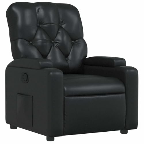 SDWEHO7 Relaxsessel, bequemer TV-Sessel mit Liegefunktion, Polstersessel mit Seitentasche und Getränkehalter für Wohnzimmer, 74x86.5x93.5 cm Schwarz Kunstleder SDWEHO7 Relaxsessel, bequemer TV-Sessel mit Liegefunktion, Polstersessel mit Seitentasche und Getränkehalter für Wohnzimmer, 74x86.5x93.5 cm Schwarz Kunstleder von SDWEHO7