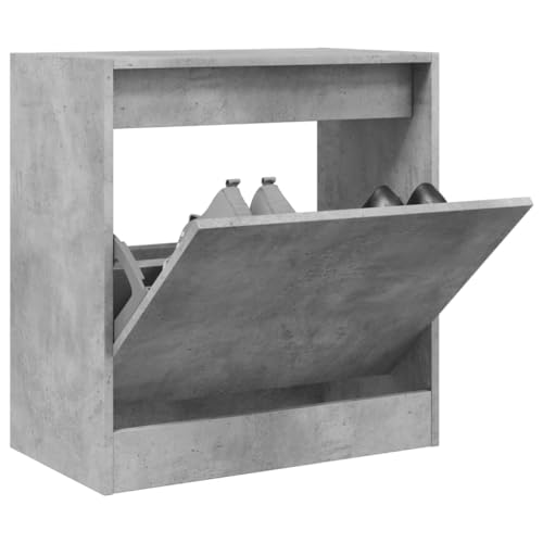 SDWEHO7 Schuhschrank, Schmales platzsparendes Schuhregal für Flur, Schlafzimmer, Eingang, Robust und langlebig, Betongrau 60x34x63,5 cm Holzwerkstoff SDWEHO7 Schuhschrank, Schmales platzsparendes Schuhregal für Flur, Schlafzimmer, Eingang, Robust und langlebig, Betongrau 60x34x63,5 cm Holzwerkstoff von SDWEHO7