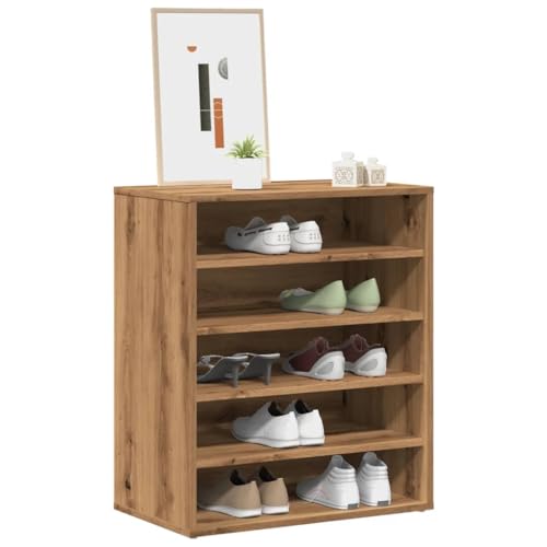 SDWEHO7 Schuhschrank, Schuhaufbewahrung mit 5 Fächern für Schrank, Eingang, Schlafzimmer, Robust und langlebig, Artisan-Eiche 60x35x70 cm Holzwerkstoff SDWEHO7 Schuhschrank, Schuhaufbewahrung mit 5 Fächern für Schrank, Eingang, Schlafzimmer, Robust und langlebig, Artisan-Eiche 60x35x70 cm Holzwerkstoff von SDWEHO7