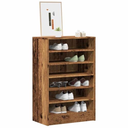 SDWEHO7 Schuhschrank, Schuhaufbewahrung mit 6 Fächern für Schrank, Eingang, Schlafzimmer, Robust und langlebig, Altholz-Optik 60x35x92 cm Holzwerkstoff SDWEHO7 Schuhschrank, Schuhaufbewahrung mit 6 Fächern für Schrank, Eingang, Schlafzimmer, Robust und langlebig, Altholz-Optik 60x35x92 cm Holzwerkstoff von SDWEHO7