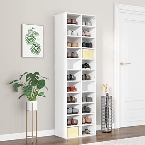 SDWEHO7 Schuhschrank mit 22 Fächern, Schuhaufbewahrung für Wohnzimmer, Garderobe und Flur, Robust und langlebig, Weiß 54x34x183 cm Holzwerkstoff SDWEHO7 Schuhschrank mit 22 Fächern, Schuhaufbewahrung für Wohnzimmer, Garderobe und Flur, Robust und langlebig, Weiß 54x34x183 cm Holzwerkstoff von SDWEHO7