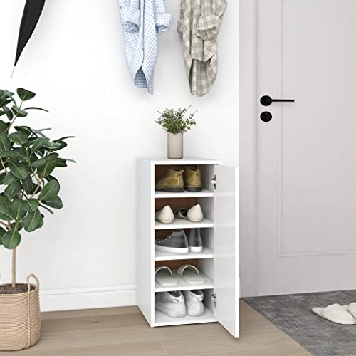 SDWEHO7 Schuhschrank mit Tür, Schuhaufbewahrung mit 5 Fächern für Schrank, Eingang, Schlafzimmer, Robust und langlebig, Weiß 32x35x70 cm Holzwerkstoff SDWEHO7 Schuhschrank mit Tür, Schuhaufbewahrung mit 5 Fächern für Schrank, Eingang, Schlafzimmer, Robust und langlebig, Weiß 32x35x70 cm Holzwerkstoff von SDWEHO7