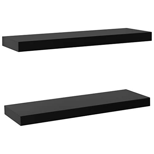 SDWEHO7 Schweberegale 2er-Set, Duschablage, Aufbewahrungsregal für Router, Bücher, Lautsprecher, Mediaplayer, Leicht zu reinigen, Schwarz 60 x 20 x 3,8 cm MDF SDWEHO7 Schweberegale 2er-Set, Duschablage, Aufbewahrungsregal für Router, Bücher, Lautsprecher, Mediaplayer, Leicht zu reinigen, Schwarz 60 x 20 x 3,8 cm MDF von SDWEHO7