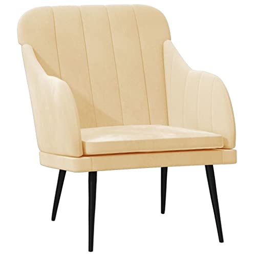 SDWEHO7 Sessel, Esszimmerstuhl, Gepolsterter Stuhl, Bürostuhl, Loungesessel für Esszimmer, Küche, Wohnzimmer, Robust und langlebig, 63x76x80 cm Creme Samt SDWEHO7 Sessel, Esszimmerstuhl, Gepolsterter Stuhl, Bürostuhl, Loungesessel für Esszimmer, Küche, Wohnzimmer, Robust und langlebig, 63x76x80 cm Creme Samt von SDWEHO7