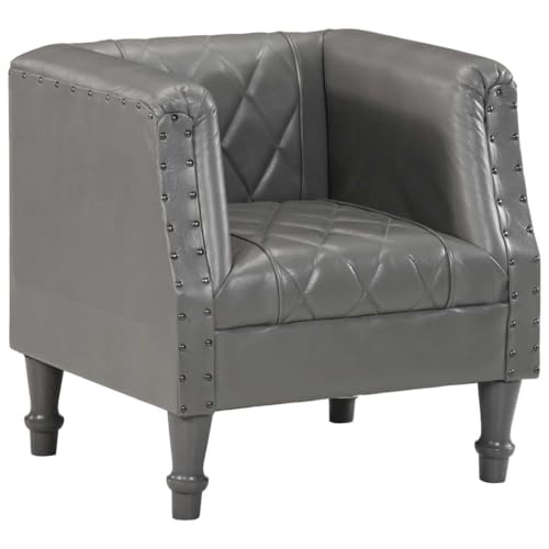 SDWEHO7 Sessel, Gepolsterter Stuhl, Einzelsofa, Clubsessel, Fernsehsessel für Wohnzimmer, Schlafzimmer, Empfangsbereich, 60x57x64 cm Grau Echtes Ziegenleder SDWEHO7 Sessel, Gepolsterter Stuhl, Einzelsofa, Clubsessel, Fernsehsessel für Wohnzimmer, Schlafzimmer, Empfangsbereich, 60x57x64 cm Grau Echtes Ziegenleder von SDWEHO7