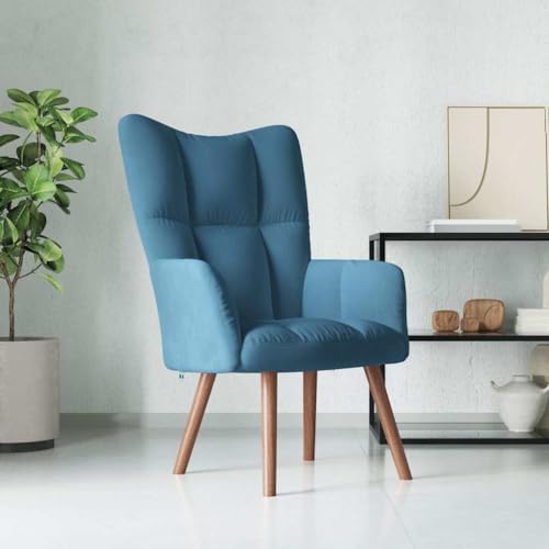 SDWEHO7 Sessel, Gepolsterter Stuhl, Einzelsofa, Clubsessel, Fernsehsessel für Wohnzimmer, Schlafzimmer, Empfangsbereich, 61.5 x 69 x 95.5 cm Blau Samt SDWEHO7 Sessel, Gepolsterter Stuhl, Einzelsofa, Clubsessel, Fernsehsessel für Wohnzimmer, Schlafzimmer, Empfangsbereich, 61.5 x 69 x 95.5 cm Blau Samt von SDWEHO7