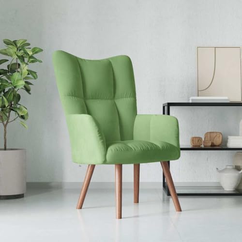 SDWEHO7 Sessel, Gepolsterter Stuhl, Einzelsofa, Clubsessel, Fernsehsessel für Wohnzimmer, Schlafzimmer, Empfangsbereich, 61.5 x 69 x 95.5 cm Hellgrün Samt SDWEHO7 Sessel, Gepolsterter Stuhl, Einzelsofa, Clubsessel, Fernsehsessel für Wohnzimmer, Schlafzimmer, Empfangsbereich, 61.5 x 69 x 95.5 cm Hellgrün Samt von SDWEHO7