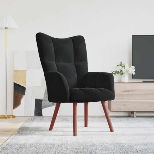 SDWEHO7 Sessel, Gepolsterter Stuhl, Einzelsofa, Clubsessel, Fernsehsessel für Wohnzimmer, Schlafzimmer, Empfangsbereich, 61.5 x 69 x 95.5 cm Schwarz Samt SDWEHO7 Sessel, Gepolsterter Stuhl, Einzelsofa, Clubsessel, Fernsehsessel für Wohnzimmer, Schlafzimmer, Empfangsbereich, 61.5 x 69 x 95.5 cm Schwarz Samt von SDWEHO7