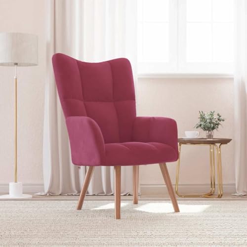 SDWEHO7 Sessel, Gepolsterter Stuhl, Einzelsofa, Clubsessel, Fernsehsessel für Wohnzimmer, Schlafzimmer, Empfangsbereich, 61.5 x 69 x 95.5 cm Weinrot Samt SDWEHO7 Sessel, Gepolsterter Stuhl, Einzelsofa, Clubsessel, Fernsehsessel für Wohnzimmer, Schlafzimmer, Empfangsbereich, 61.5 x 69 x 95.5 cm Weinrot Samt von SDWEHO7