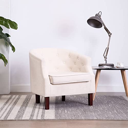 SDWEHO7 Sessel, Gepolsterter Stuhl, Einzelsofa, Clubsessel, Fernsehsessel für Wohnzimmer, Schlafzimmer, Empfangsbereich, 65 x 64 x 65 cm Beige Stoff SDWEHO7 Sessel, Gepolsterter Stuhl, Einzelsofa, Clubsessel, Fernsehsessel für Wohnzimmer, Schlafzimmer, Empfangsbereich, 65 x 64 x 65 cm Beige Stoff von SDWEHO7
