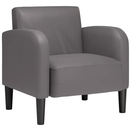 SDWEHO7 Sessel, Gepolsterter Stuhl, Einzelsofa, Clubsessel, Fernsehsessel für Wohnzimmer, Schlafzimmer, Empfangsbereich, 69 x 67 x 70 cm Grau Kunstleder SDWEHO7 Sessel, Gepolsterter Stuhl, Einzelsofa, Clubsessel, Fernsehsessel für Wohnzimmer, Schlafzimmer, Empfangsbereich, 69 x 67 x 70 cm Grau Kunstleder von SDWEHO7