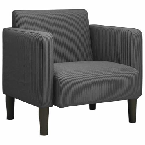 SDWEHO7 Sessel, Gepolsterter Stuhl, Einzelsofa, Clubsessel, Fernsehsessel für Wohnzimmer, Schlafzimmer, Empfangsbereich, 69x68x74.5 cm Dunkelgrau Cordstoff SDWEHO7 Sessel, Gepolsterter Stuhl, Einzelsofa, Clubsessel, Fernsehsessel für Wohnzimmer, Schlafzimmer, Empfangsbereich, 69x68x74.5 cm Dunkelgrau Cordstoff von SDWEHO7