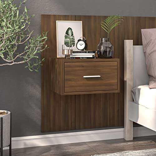 SDWEHO7 Wand-Nachttische, Wandregal mit Schublade, Nachtregal für Mobiltelefon, Nachttisch hängende für Schlafzimmer, Nachtschrank zur Wandmontage, 48,5 x 32,5 x 80 cm Braun Eichen-Optik SDWEHO7 Wand-Nachttische, Wandregal mit Schublade, Nachtregal für Mobiltelefon, Nachttisch hängende für Schlafzimmer, Nachtschrank zur Wandmontage, 48,5 x 32,5 x 80 cm Braun Eichen-Optik von SDWEHO7