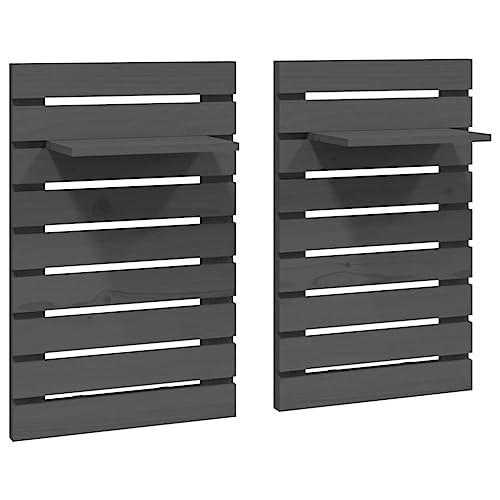 SDWEHO7 Wand-Nachttische mit Einstellbar Einlegeboden 2 STK, Beistellschrank, Nachtschrank für Wohnzimmer, Schlafzimmer, 40x17.5x63 cm Grau Massivholz Kiefer SDWEHO7 Wand-Nachttische mit Einstellbar Einlegeboden 2 STK, Beistellschrank, Nachtschrank für Wohnzimmer, Schlafzimmer, 40x17.5x63 cm Grau Massivholz Kiefer von SDWEHO7