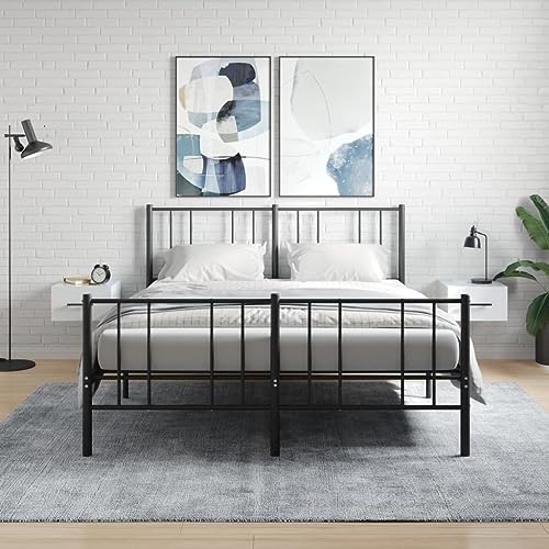 SDWEHO7 Wand-Nachttische mit Schublade, 2er Set, Aufbewahrungsschrank für Schlafzimmer, Wohnzimmer, Robust und langlebig, 35x35x20 cm Hochglanz-Weiß Holzwerkstoff von SDWEHO7