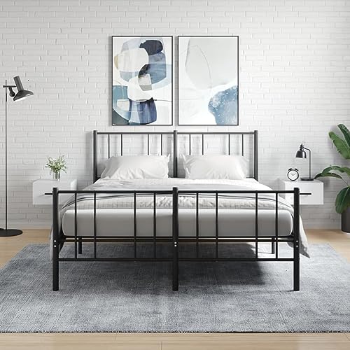 SDWEHO7 Wand-Nachttische mit Schublade, 2er Set, Aufbewahrungsschrank für Schlafzimmer, Wohnzimmer, Robust und langlebig, 35x35x20 cm Hochglanz-Weiß Holzwerkstoff von SDWEHO7